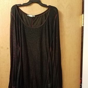 Women's Maurices black tee with bling rhinestones